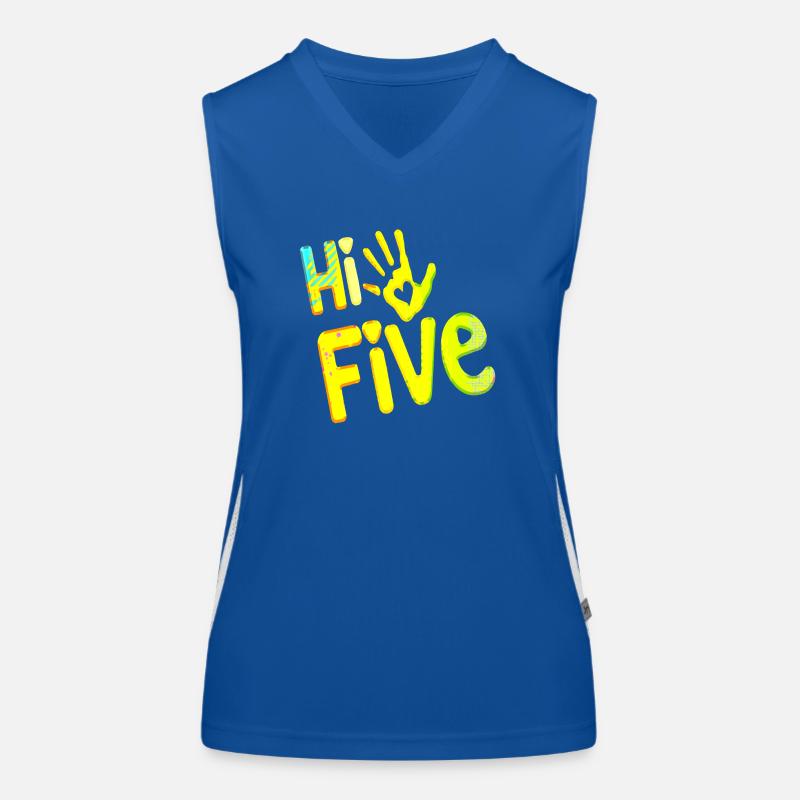 High Five Stil Cool Hand Witz Spruch Hit Trend Funktionelles Kontrast-Tank Top für Frauen