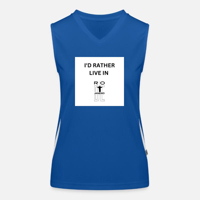 I'd Rather Live In Rio De Janeiro Funktionelles Kontrast-Tank Top für Frauen