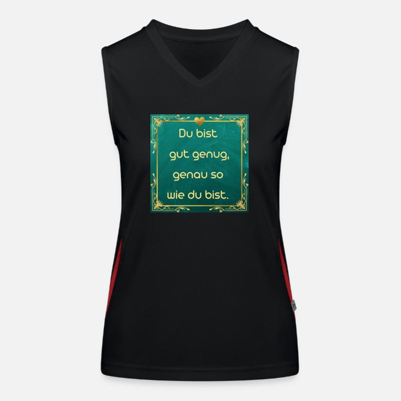Positiver Spruch Funktionelles Kontrast-Tank Top für Frauen