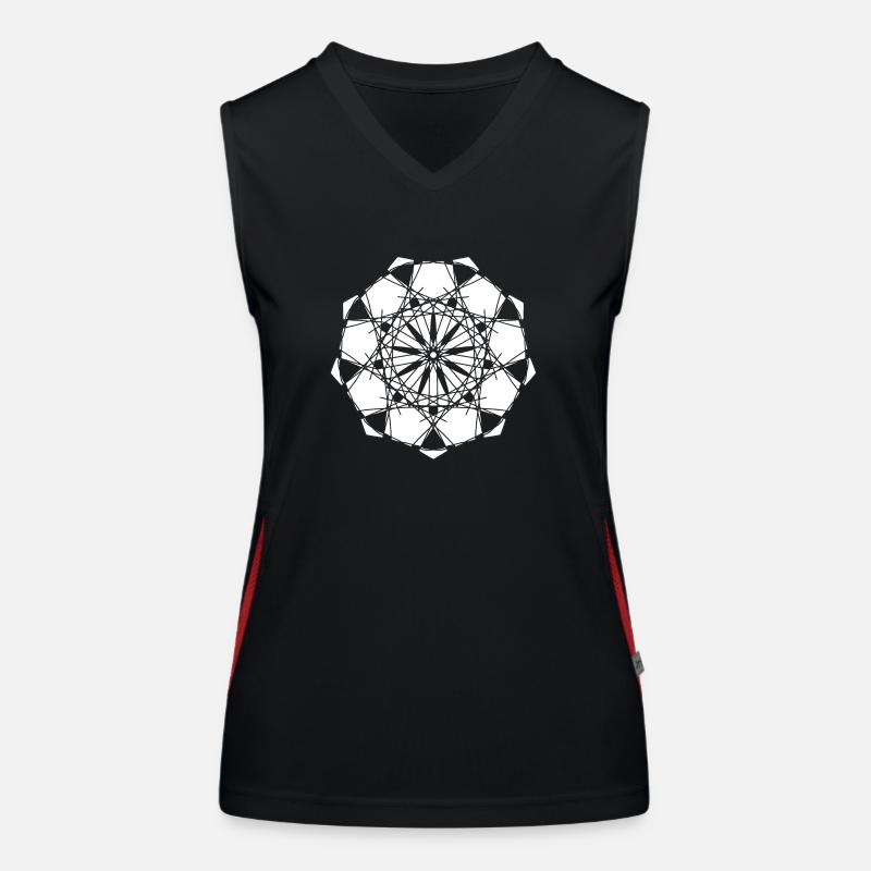 Pattern - Women's Functional Contrast Tank Top - black/red