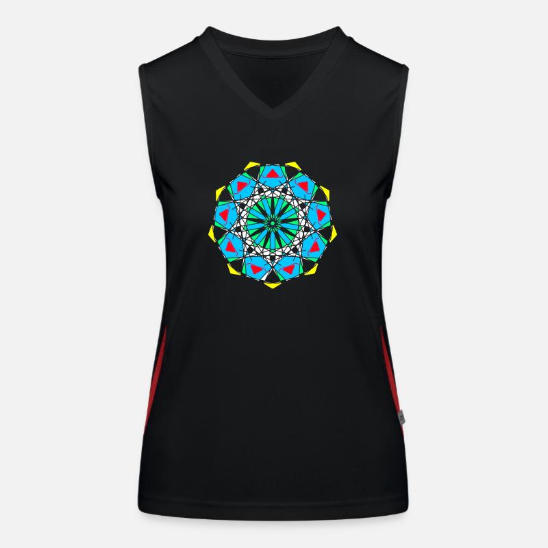 Pattern - Women's Functional Contrast Tank Top - black/red