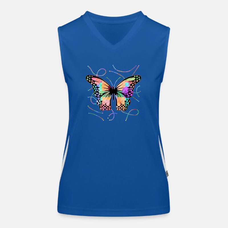 Schmetterling Funktionelles Kontrast-Tank Top für Frauen