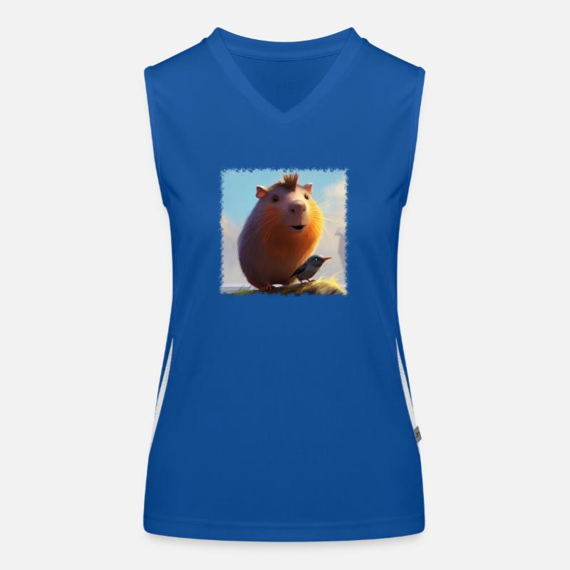 capybara mignon Débardeur respirant contrasté Femme