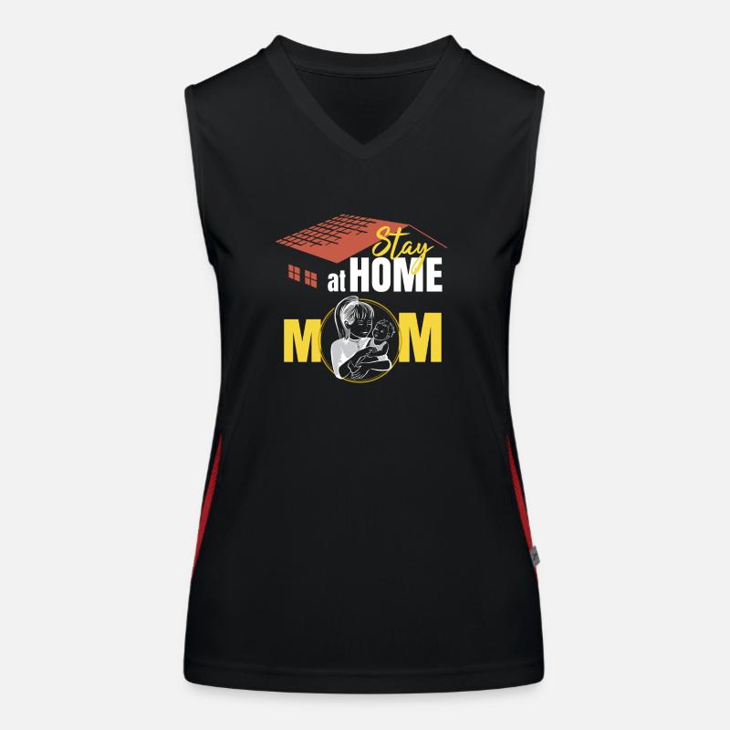 Stay at home Mom Funktionelles Kontrast-Tank Top für Frauen