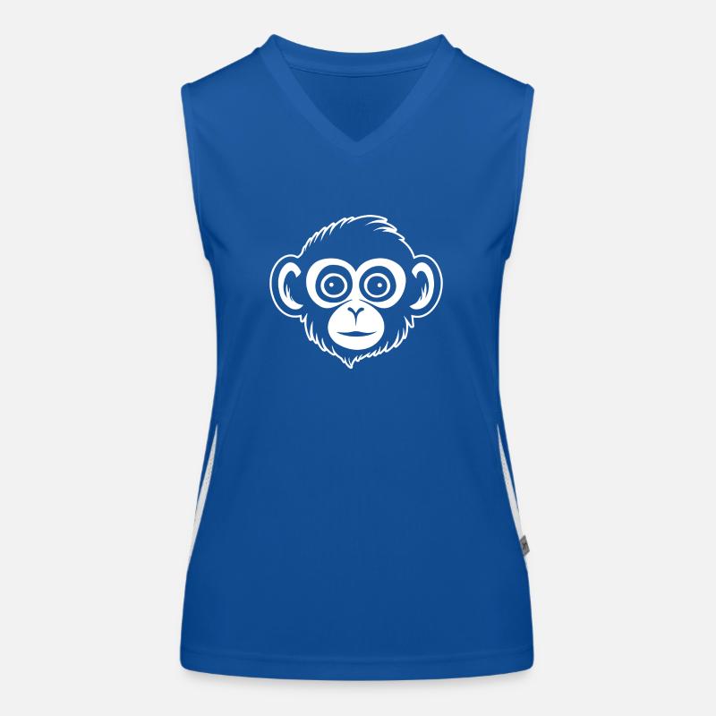 Affe Affen Affengesicht Dschungel Funktionelles Kontrast-Tank Top für Frauen