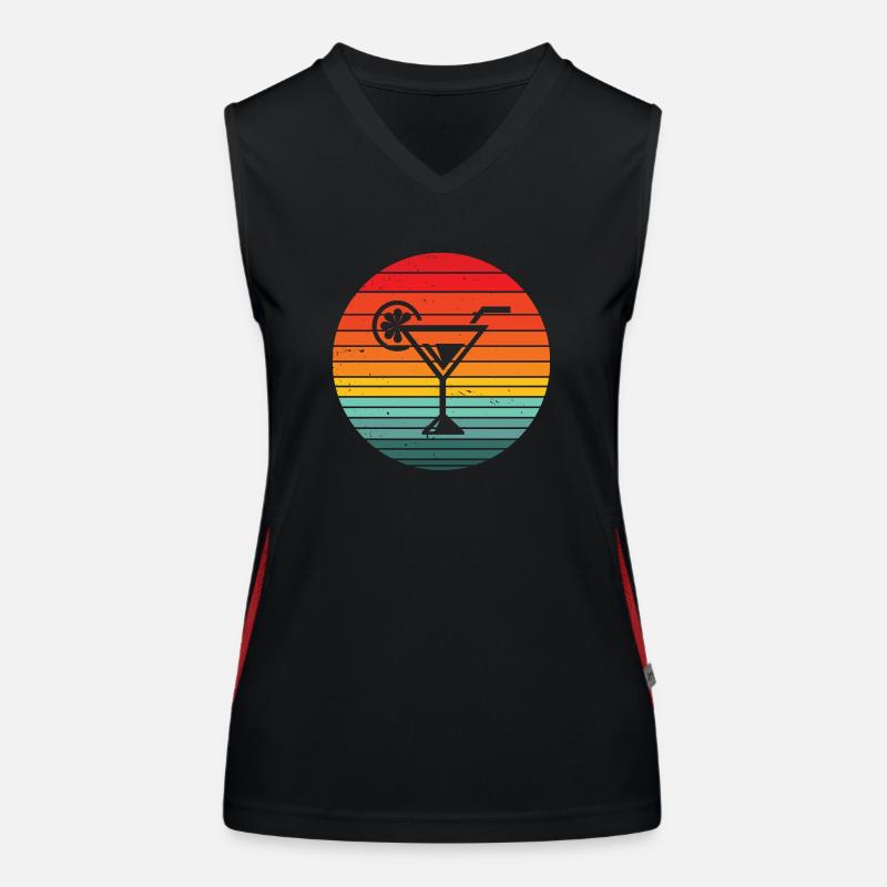 Cocktail summer sunset Funktionelles Kontrast-Tank Top für Frauen