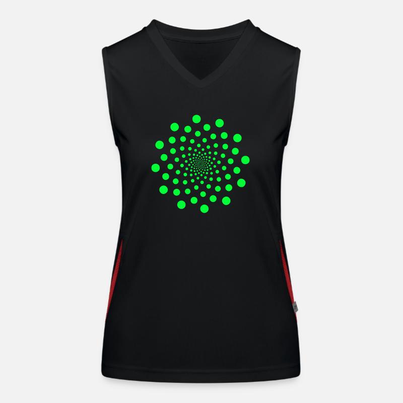 om signe chakra point infini vert néon Débardeur respirant contrasté Femme