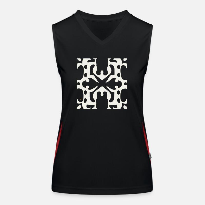 Abstract, élégant graffic design blanc Débardeur respirant contrasté Femme