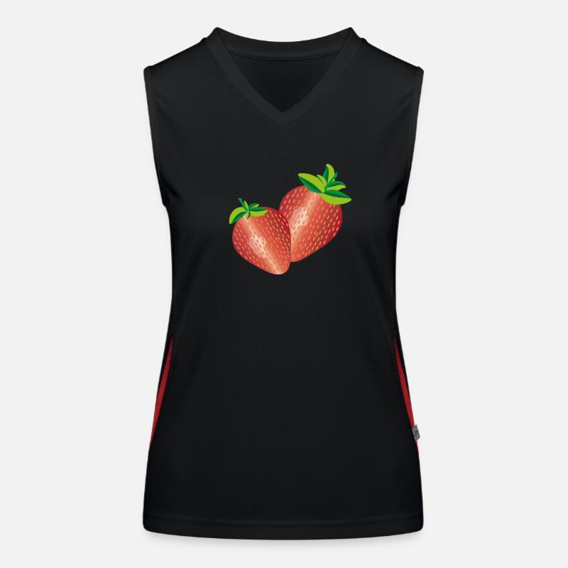 Fraise Débardeur respirant contrasté Femme