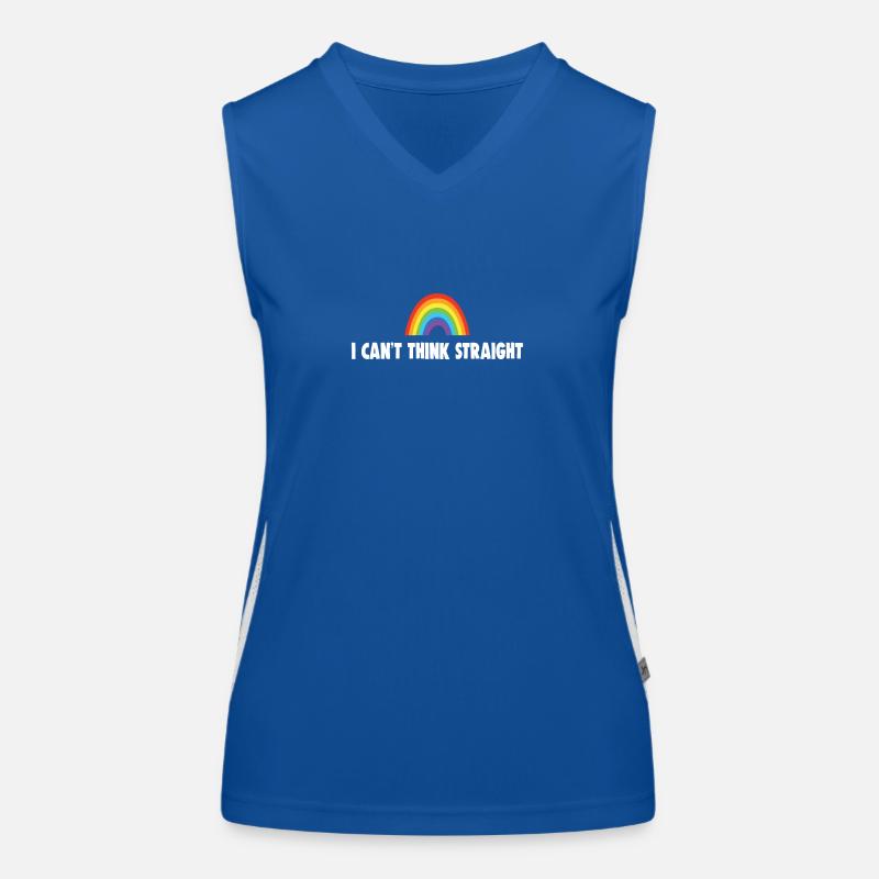 I CAN'T THINK STRAIGHT Funktionelles Kontrast-Tank Top für Frauen