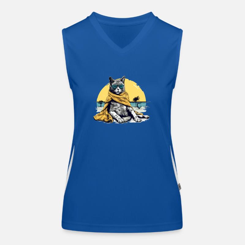 Koki, die Pascha-Katze Funktionelles Kontrast-Tank Top für Frauen
