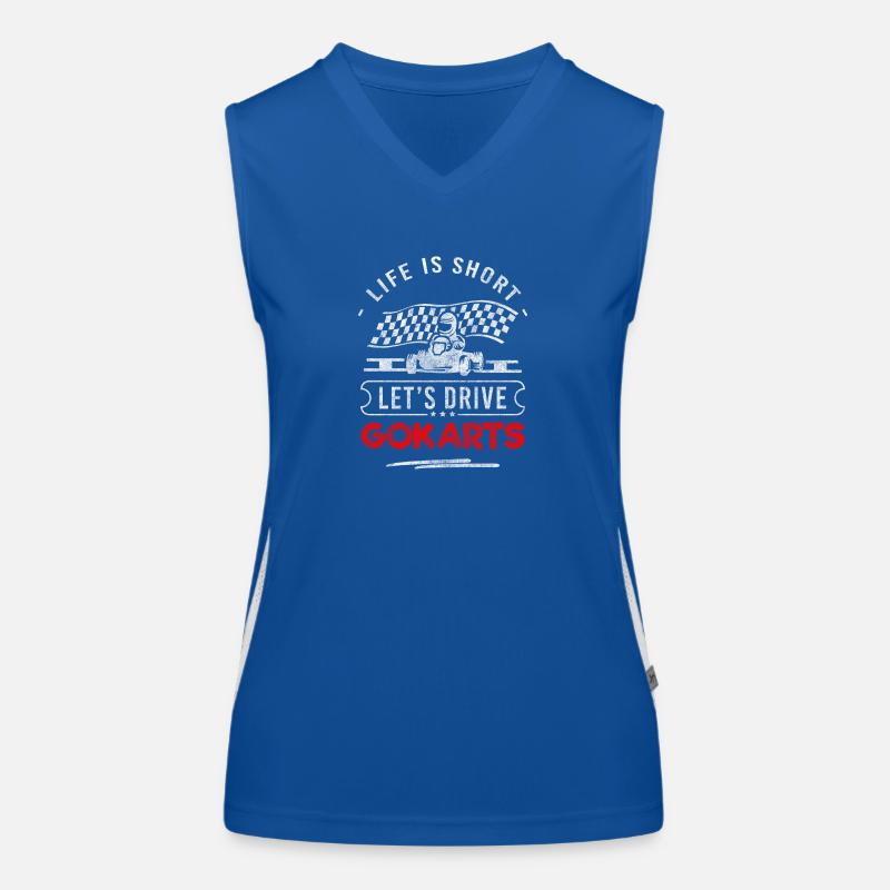 Racer Driver Karting Hobby Women's Functional Contrast Tank Top