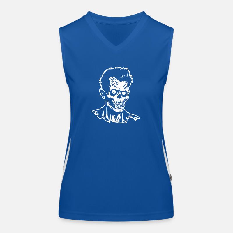 Zombie Undead Halloween Horror Women's Functional Contrast Tank Top