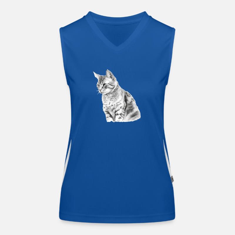 Kili, die Katze Funktionelles Kontrast-Tank Top für Frauen