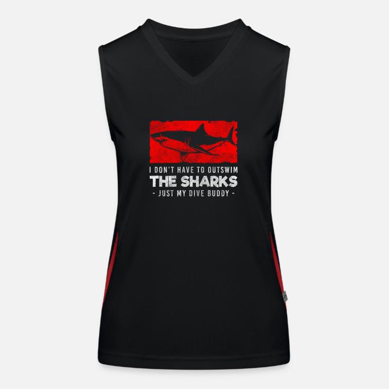 Haifisch Tier Funktionelles Kontrast-Tank Top für Frauen