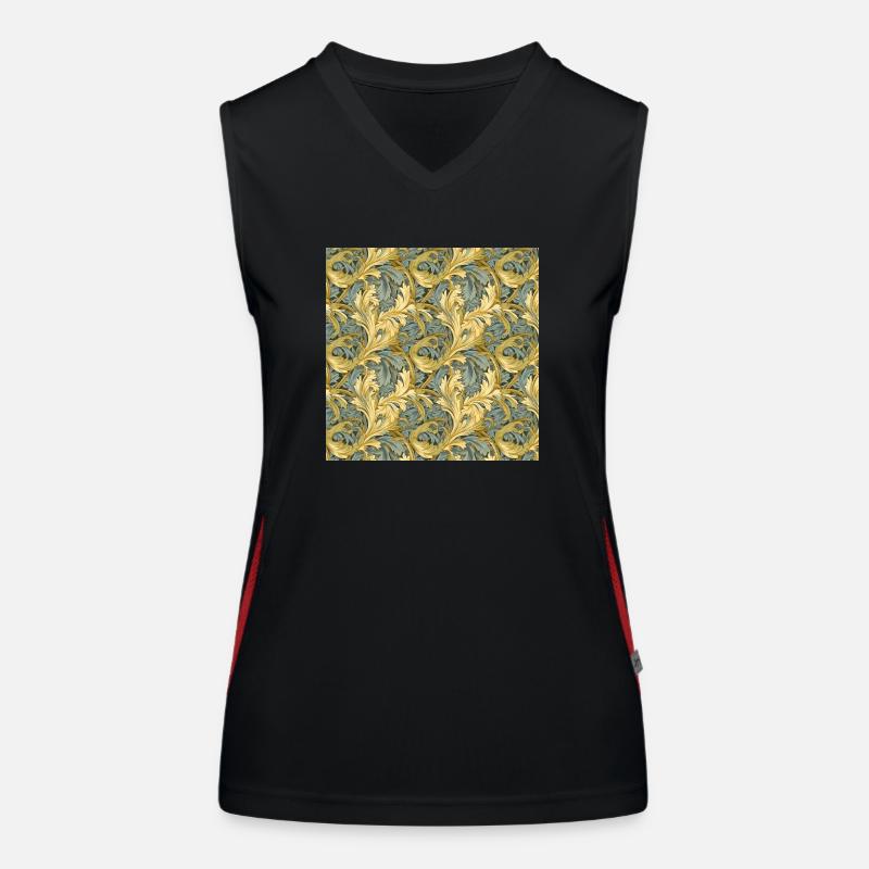 Leaves Seamless Pattern Leaf Foliage Nature Print Women's Functional Contrast Tank Top
