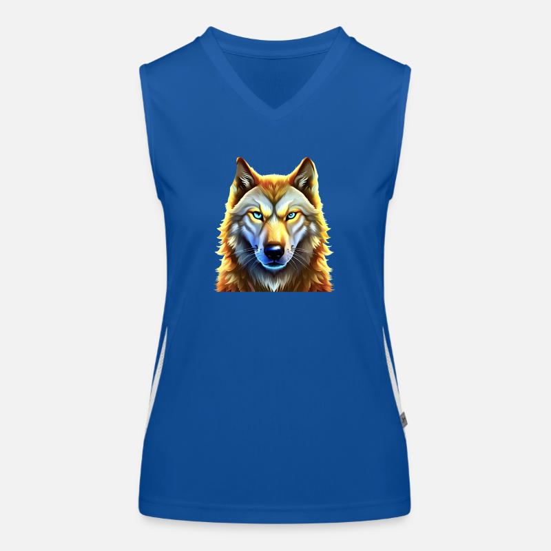 Der Wolf Funktionelles Kontrast-Tank Top für Frauen