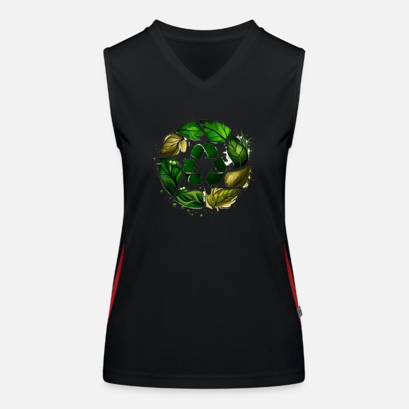 Reduce Reuse Recycle Funktionelles Kontrast-Tank Top für Frauen