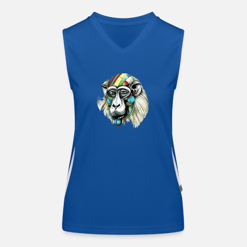 Kika der Mandrill Funktionelles Kontrast-Tank Top für Frauen