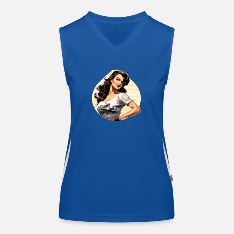 Pinup Maelys Pilot Funktionelles Kontrast-Tank Top für Frauen