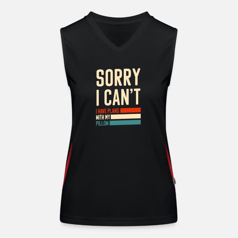 Sleeping, snoozing, relaxing, sleepyhead Women's Functional Contrast Tank Top