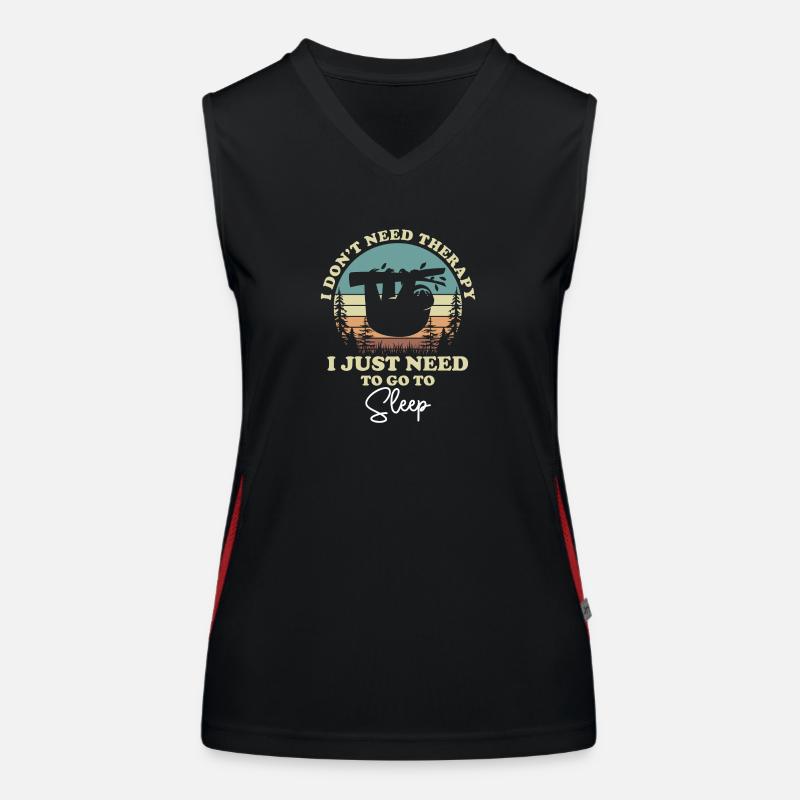 Sleeping, slumber, lazy, resting Women's Functional Contrast Tank Top