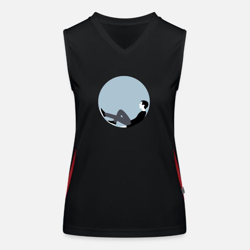 Bubble - Women's Functional Contrast Tank Top - black/red