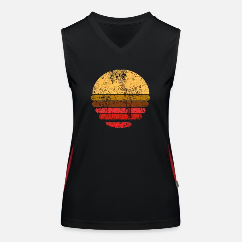 Retro pferd reiter 1 Funktionelles Kontrast-Tank Top für Frauen