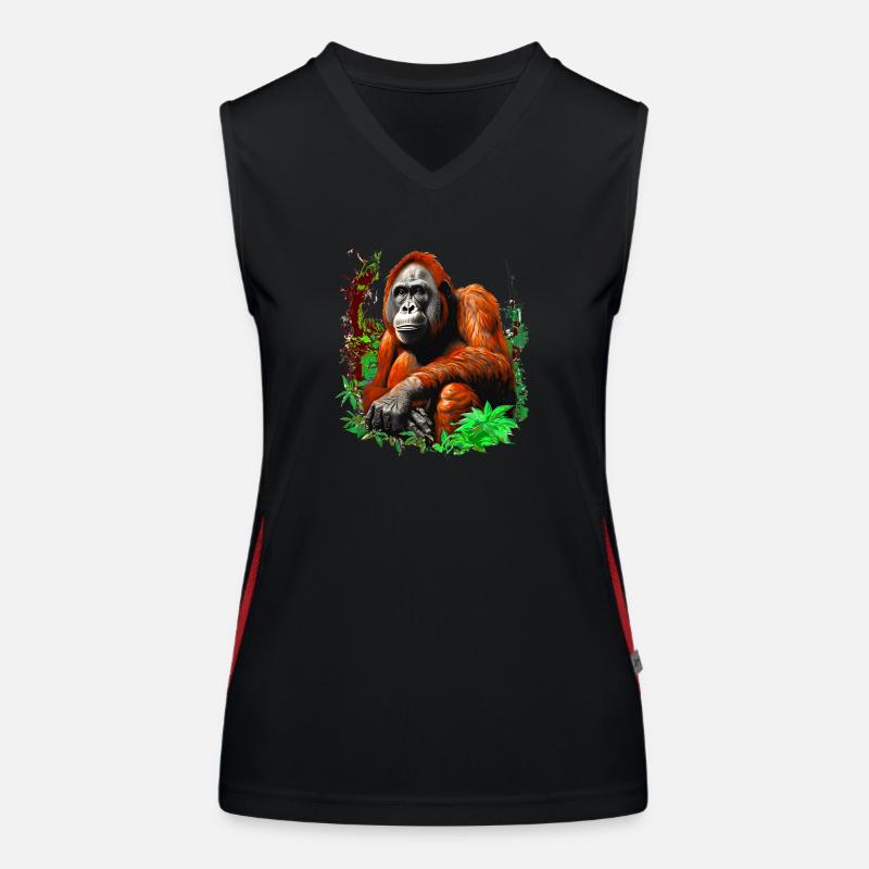 Orang-Utans können glücklich oder wütend sein Funktionelles Kontrast-Tank Top für Frauen