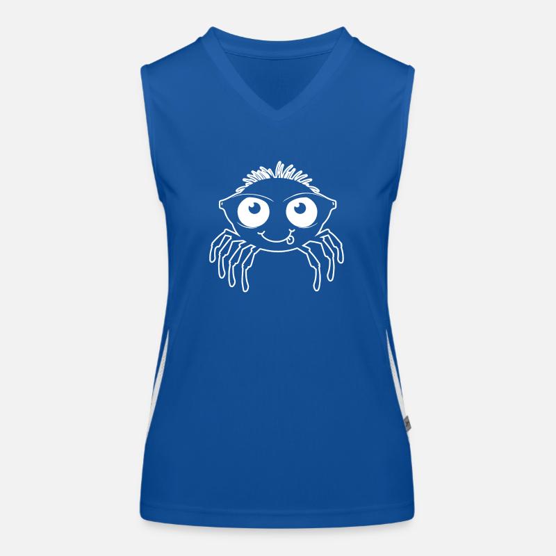 Araignée araignées animaux Débardeur respirant contrasté Femme