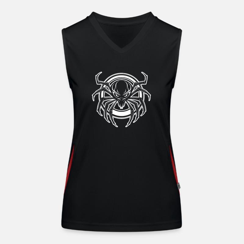 Spinne Spinnen Tiere Funktionelles Kontrast-Tank Top für Frauen
