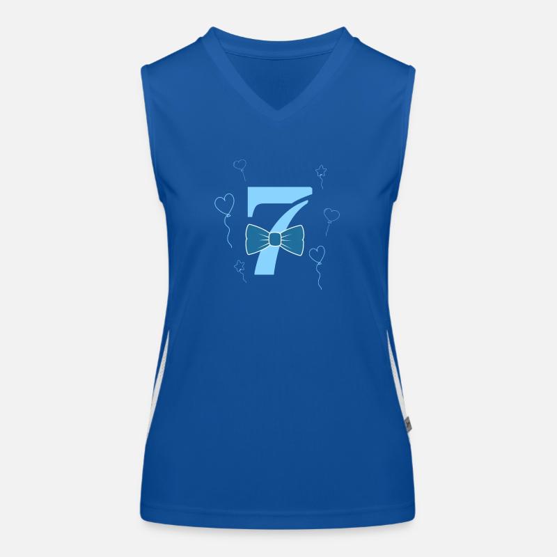 7th birthday boy Women's Functional Contrast Tank Top