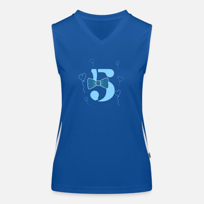 5th birthday boy Women's Functional Contrast Tank Top