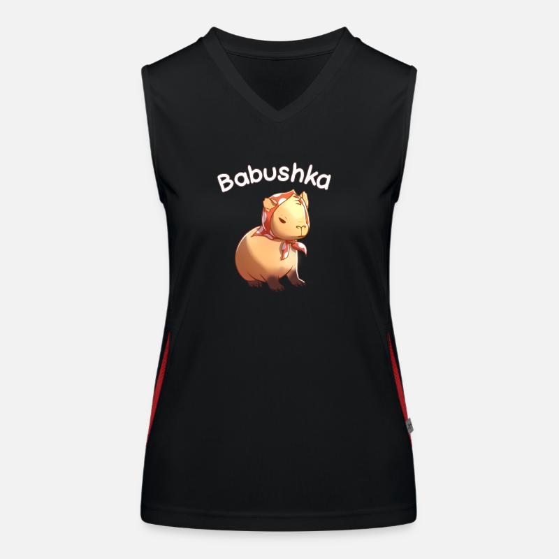 Babushkapybara Babushka Capybara Funktionelles Kontrast-Tank Top für Frauen