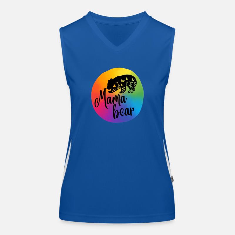 Mamabär, Regenbogen Funktionelles Kontrast-Tank Top für Frauen
