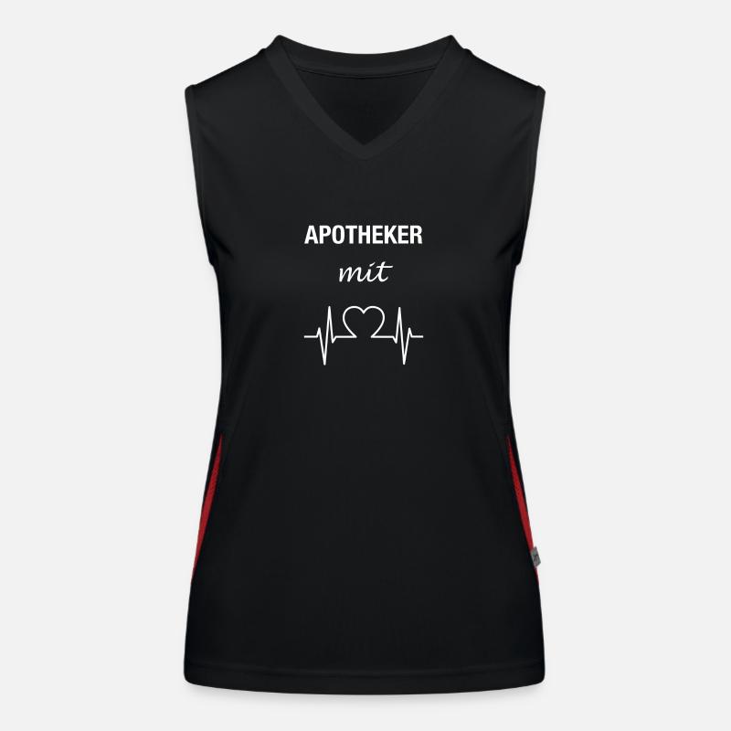 Pharmacist with heart Pharmacist Women's Functional Contrast Tank Top