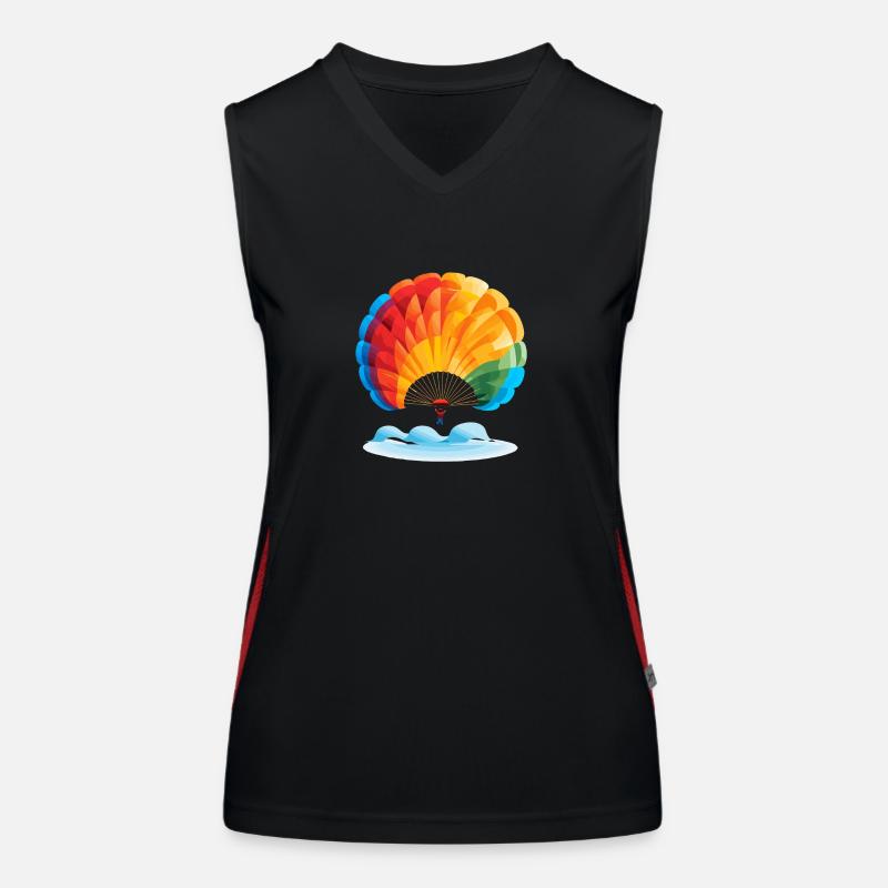 Fallschirm Abenteuer Funktionelles Kontrast-Tank Top für Frauen