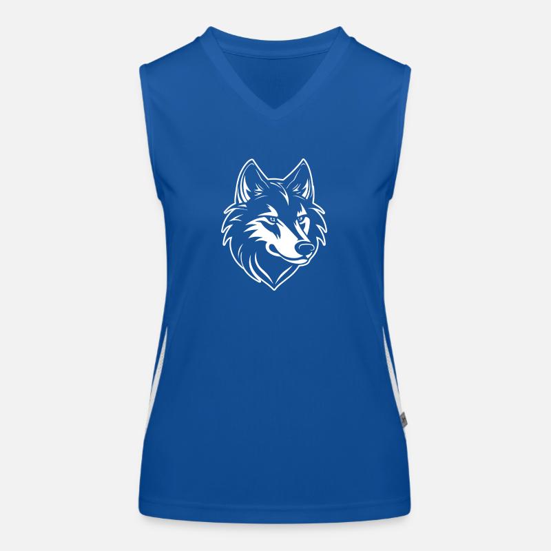 Wolf Funktionelles Kontrast-Tank Top für Frauen