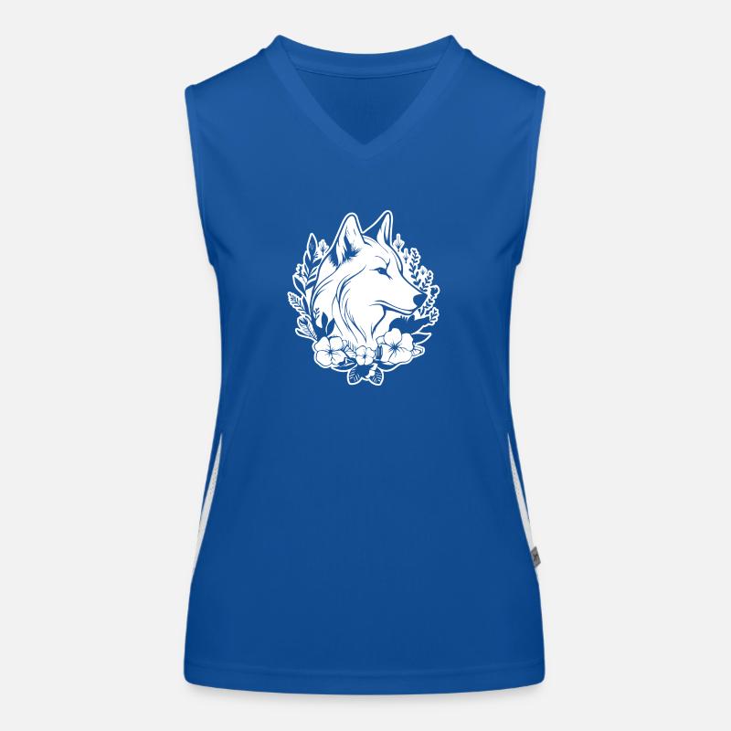 Wolf Funktionelles Kontrast-Tank Top für Frauen