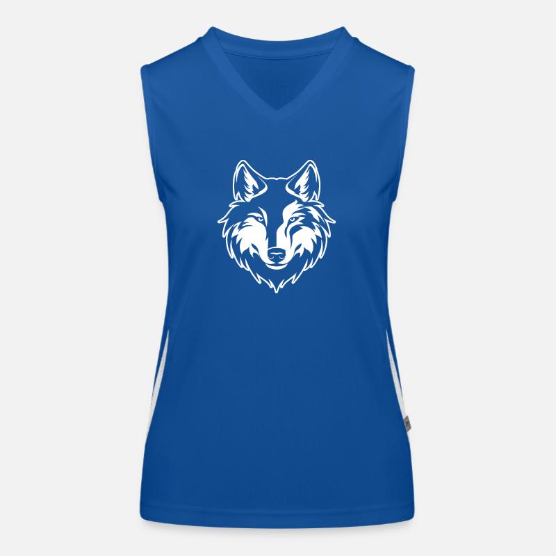 Wolf Funktionelles Kontrast-Tank Top für Frauen