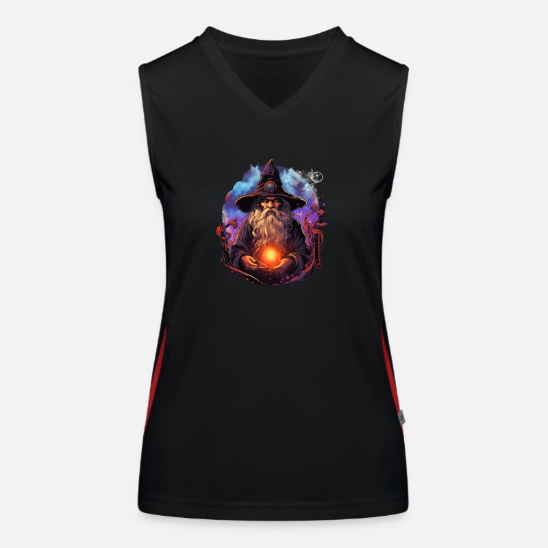 Der grimmige Magier Funktionelles Kontrast-Tank Top für Frauen