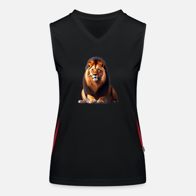 Löwe Funktionelles Kontrast-Tank Top für Frauen