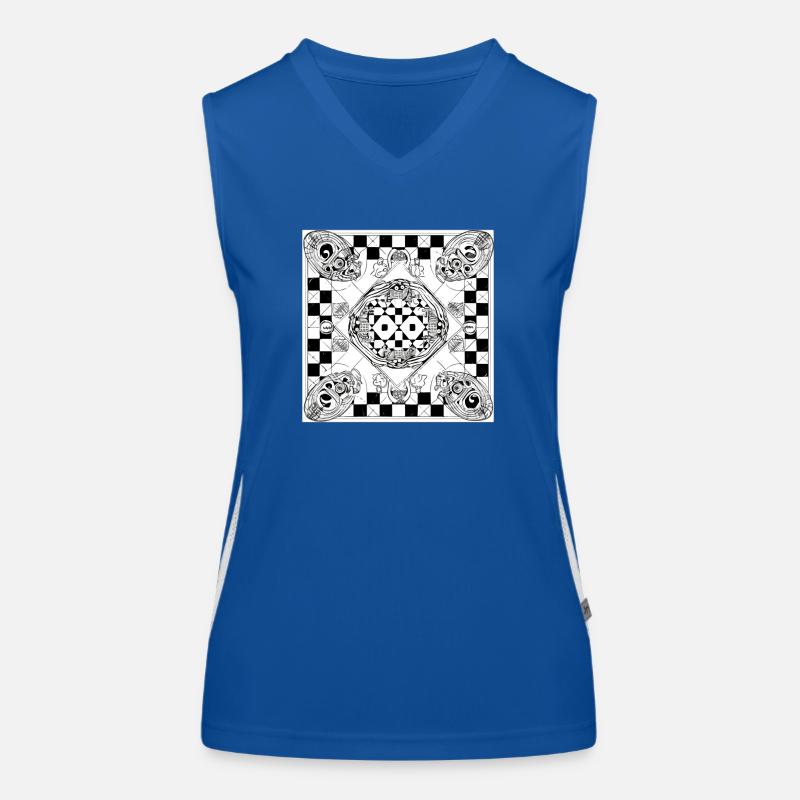 Außerirdisches Schachbrett Nr. 1 Funktionelles Kontrast-Tank Top für Frauen