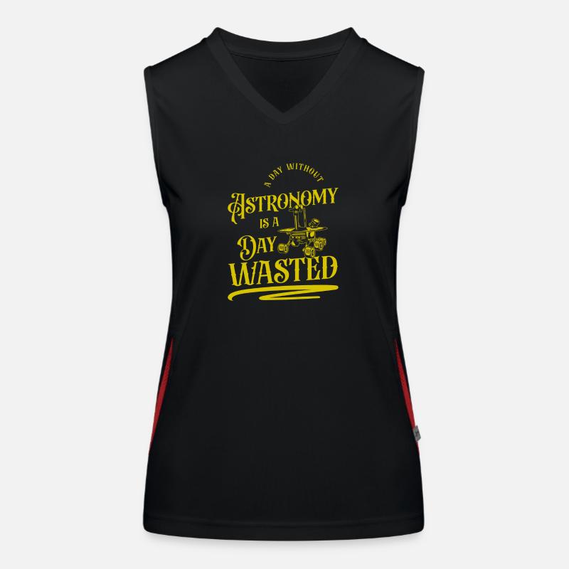 Astronomy Earth Galaxy Astronaut Women's Functional Contrast Tank Top