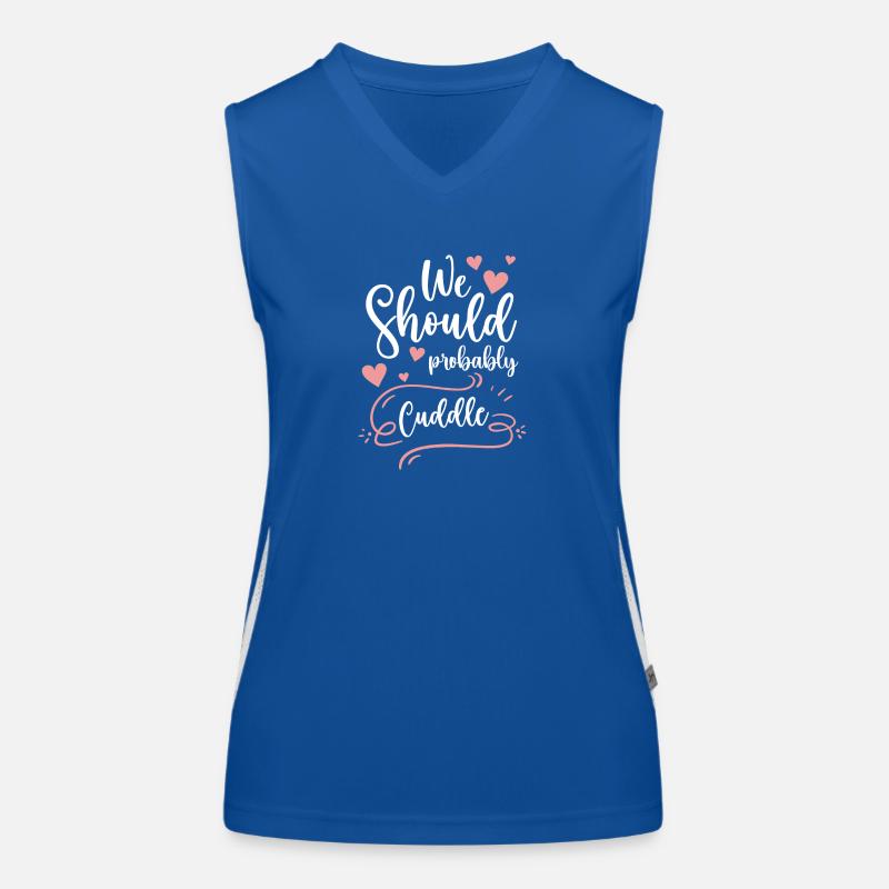 Cuddling Teddy Bear Relationship Affection Women's Functional Contrast Tank Top