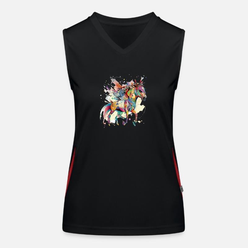 Miggi the mare Women's Functional Contrast Tank Top