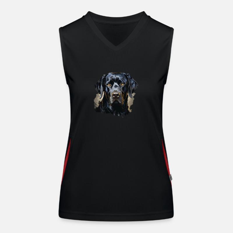 Hund Funktionelles Kontrast-Tank Top für Frauen