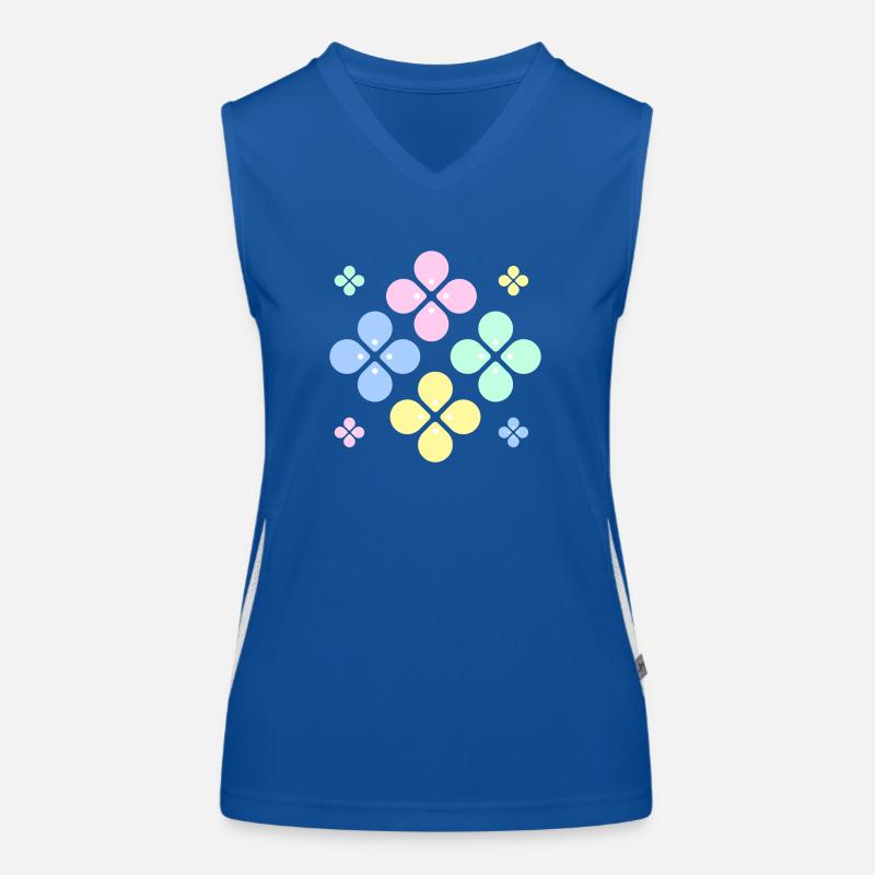 Fleur pastel Débardeur respirant contrasté Femme