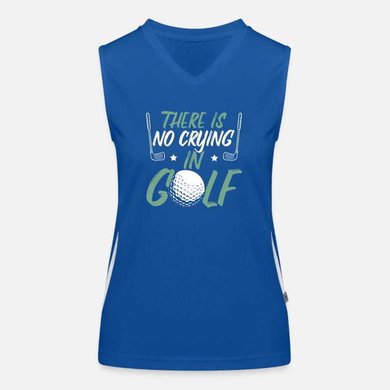 Beim Golf wird nicht geweint Funktionelles Kontrast-Tank Top für Frauen