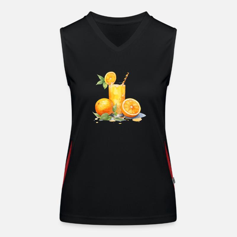 der frische O-Saft Funktionelles Kontrast-Tank Top für Frauen